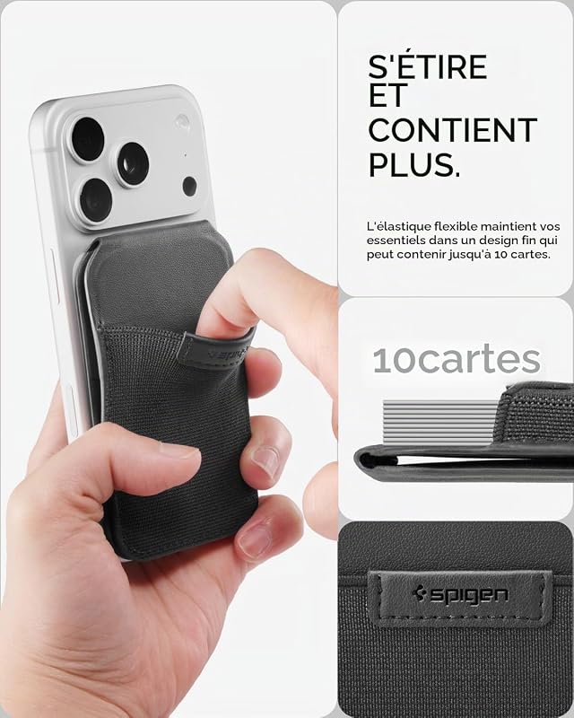 Slim Fold MagFit Porte Carte MagSafe [Jusqu’à 12 Cartes]