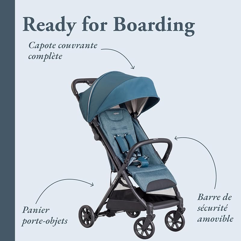 Poussette légère Quid², jusqu'à 22 kg, Compacte et Légère, Idéale pour l'Avion, Manta Blue