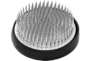 EGGONE Flower Frog Stainless Steel Japanese Ikebana Pin Frog Floral Arrangement Holder Kenzan Flower Vase Round Metal Flower Arranger Tool (2.4inch / 60mm)