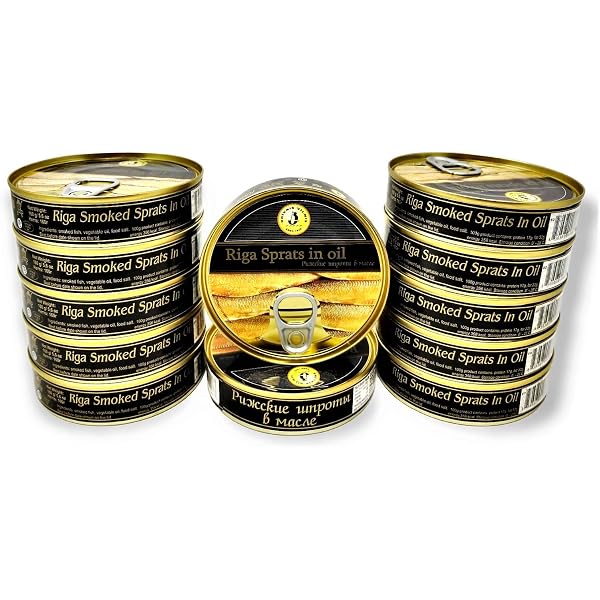 Sprats In Tomato Sauce Riga Gold Smoked - 190g Canned Fish From Latvia ...