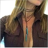 TseanYi Layering Boho Necklace Chain Leather Layering Necklace Chain Adjustable Necklaces Jewelry for women and Girls