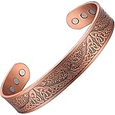 MagEnergy Copper Bracelet for Men Tree of Life 99.99% Pure Copper Bracelet with 3500 Gauss Magnets,Adjustable Cuff Viking Jewelry Gifts