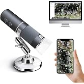 Ninyoon 4K WiFi Microscope for iPhone Android PC, 50-1000X USB Digital Microscope Wireless Super HD Endoscope Camera Compatible with All Cellphones iPad Android Tablet Windows Mac Chrome Linux
