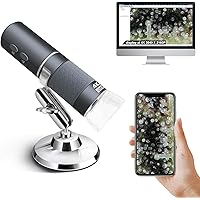 Ninyoon 4K WiFi Microscope for iPhone Android PC, 50-1000X USB Digital Microscope Wireless Super HD Endoscope Camera Compatib