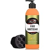 Swift Tire Dressing Combo w/Tire Applicator (16 Oz) – Long Lasting High-Gloss Tire Shine Gel w/No Sling | Restores Rubber, Plastic & Vinyl | Water-Based w/UV Protection | Fast Cure Time!