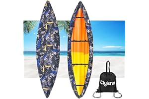 CLYISRUT 10-16FT Waterproof Kayak Covers for Outdoor Storage, 12FT Canoe Cover Accessories, Boat Cover Oxford Shade Marine Cockpit Dust Cover UV Protection Ultra Sunblock Shield for Fishing Boat Kayak Canoe