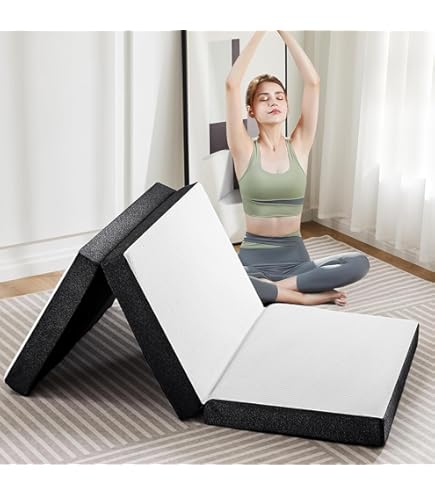 Amazon.com: S SECRETLAND Folding Mattress, 3 inch Tri-fold