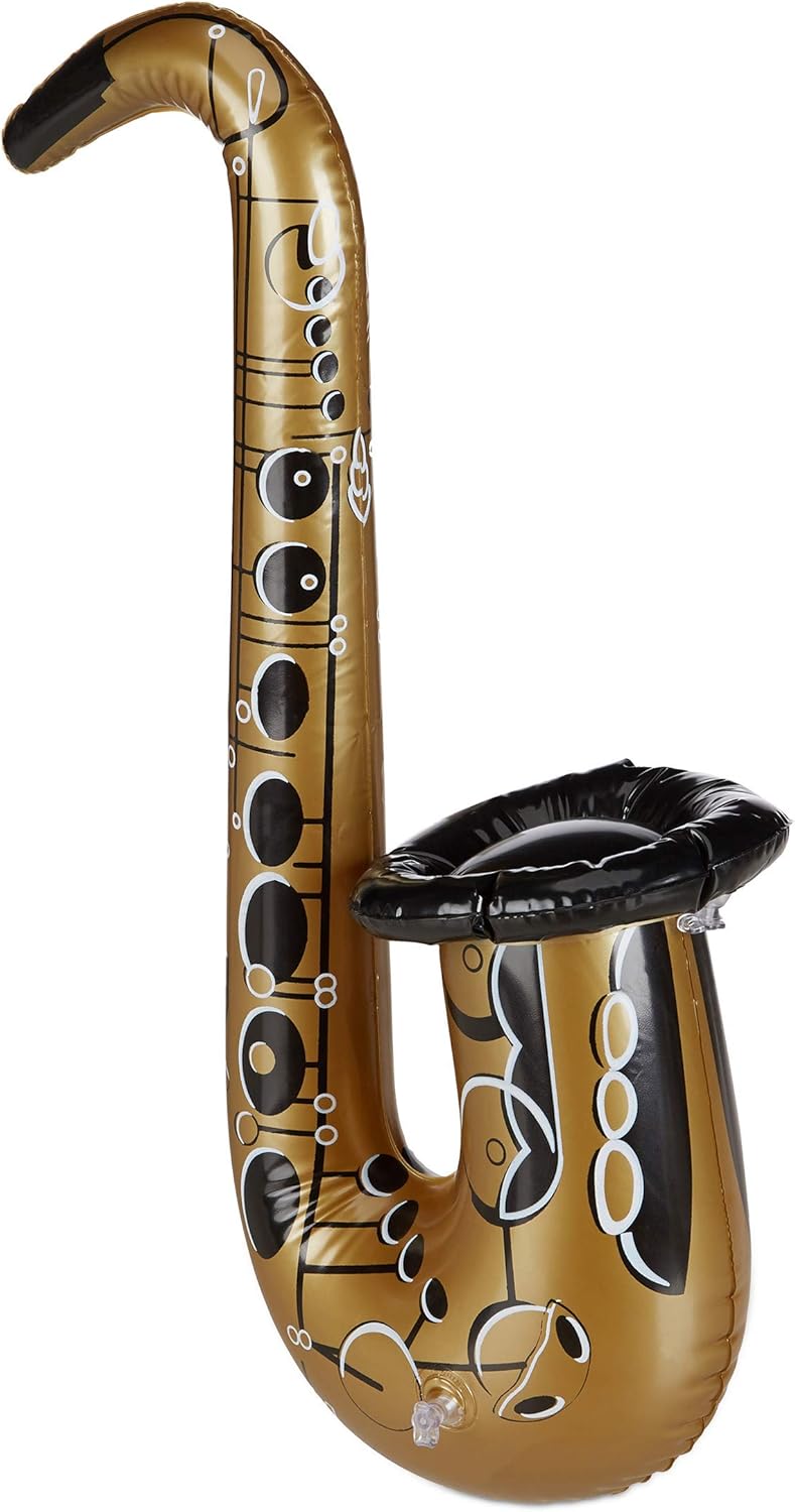 Relaxdays Inflatable Saxophone, Inflatable Instrument, Fun