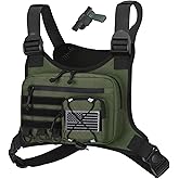 koculemi Outdoor Sports Chest Bag for Men, Chest Vest Holster Fits Most Pistols, EDC Travel Chest Pack for Running, Hiking