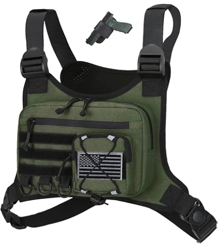 Sports Chest Bag For En Woen, Water Resistant Lightweight Front Chest