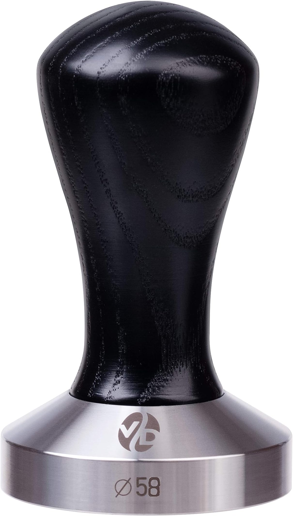 Tamper - Espresso Tamper - mm Tamper - Coffee Tamper Classic Series - Coffee Press Tool - Tamper Espresso - Stainless Steel Espresso Tamper - Handle Solid Wood - Pressure Base Tampers (black, 58mm)