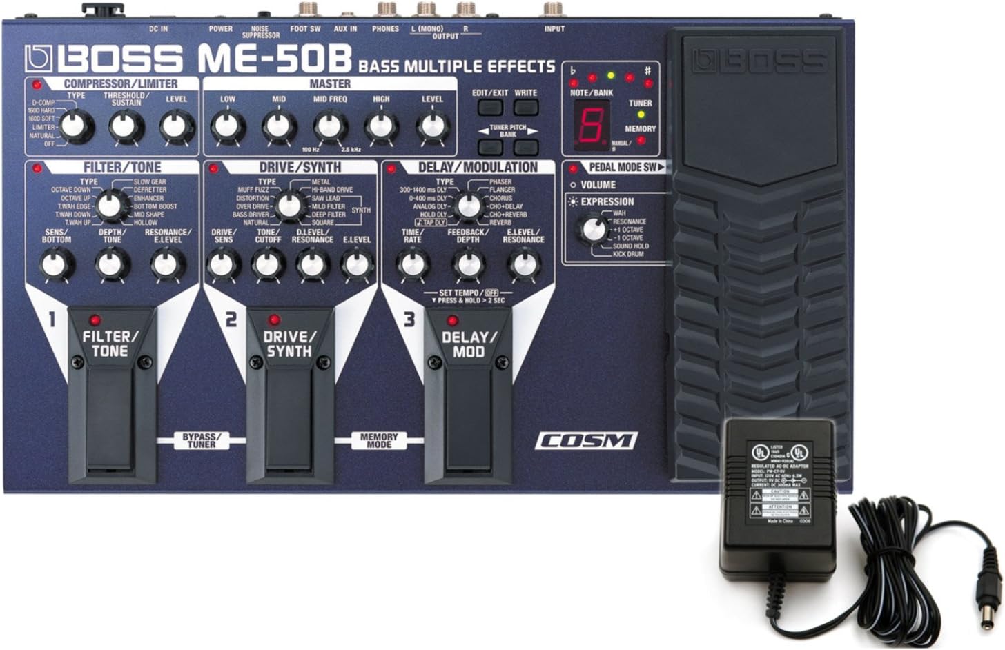 Boss Me 50b Bass Multi Effects Pedal With Cosm W Power Supply Bass Guitar Effects Guitar Effects Wisetrainingcentre Co Za