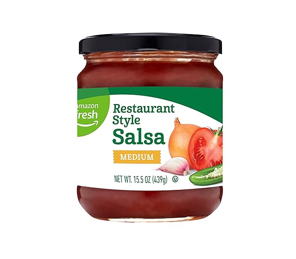 AMAZON FRESH, RESTAURANT STYLE SALSA, MEDIUM, 15.5 OZ
