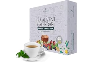 TILZ COLLECTION Tea Advent Calendar 2023 Women, Men | 24 Day Gift Set 2x Flavoured Selection, Green Tea, ginger peppermint hibiscus earl grey black Adult Christmas Gifts