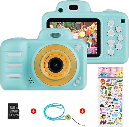 Vannico Children S Digital Mini Camera Selfie Photo Kids Camera Hd 8 Megapixels Rechargeable Action Cameras Camcorder For Girls Boys With 16g Sd Card Blue Amazon De Elektronik