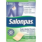 Salonpas 12 Hour Pain Relief Patch, 5 Count (Pack of 1)