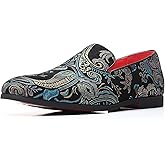 Venshine Mens Dress Loafers Slip On Shoes Glitter Wedding Party Prom Shoes