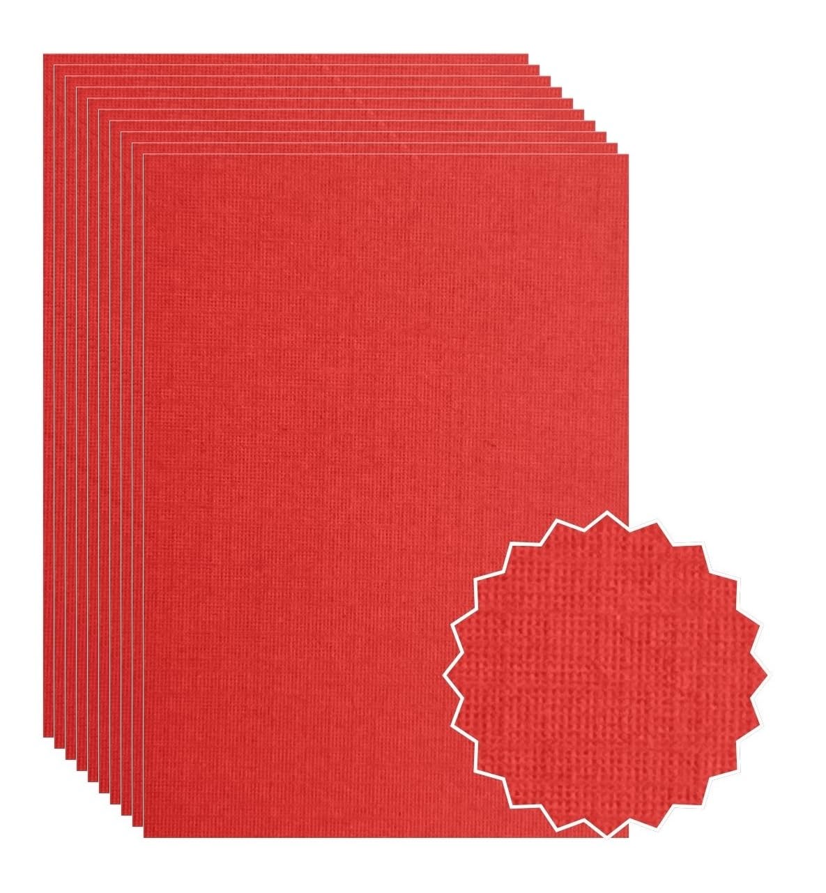 ASENME Card A4/30 Units of red Color Textured Cardboard (Red 1, A4/30Units)