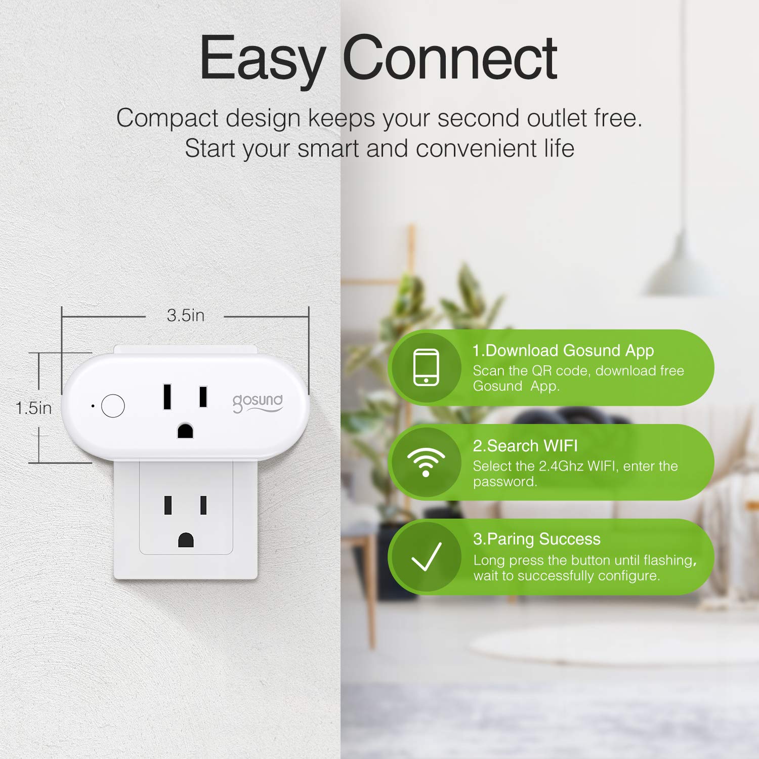 Smart Plug Gosund 16A Smart Home WiFi Outlet Work with Alexa Google Home, 4 Pack Mini Socket with Timer Function and Overload Protection, Support High Power Appliance, FCC Certification: Industrial & Scientific