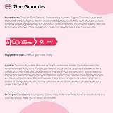 WeightWorld Zinc Citrate Gummies 50mg - 90 Vegan Gummies - Raspberry Flavor view 7