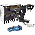 SVERTIBO Turbo Racing 1:76 Scale Drift RC Car, Table Racing 2.4GHZ Remote Control Mini Model Car with Gyro Full Proportional RTR for Adults Toys (C64-Blue)