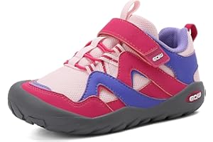 EQW Kids Waterproof Hiking Shoes for Boys & Girls Wide Toe-Box Hike Trekking Trails Shoes
