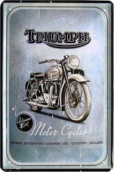 Triumph Motorcycles cartel de chapa