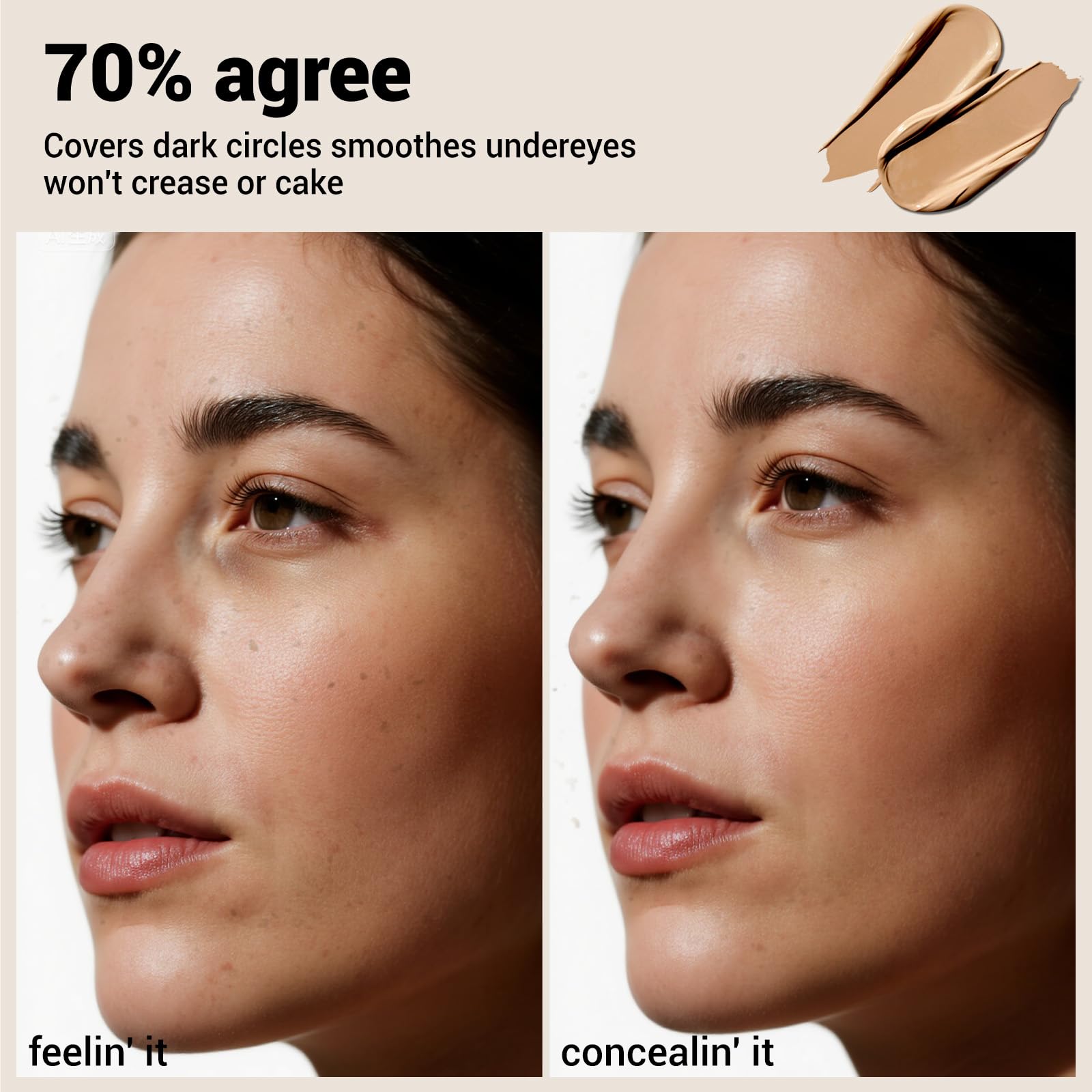 HECI BEAUTY Liquid Concealer Makeup for Blemishes & Dark Circles - Medium to Full Coverage Concealer for Face,07 Tan, 0.22 Fl Oz