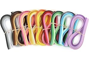 CYEAH Quilling Paper Strips 3mm, 2160 Strips 43 Colors Quilling Paper Kit, 18 Packs 54cm Length Multi-Color Quilling Paper for Crafting, Paper Flower Making