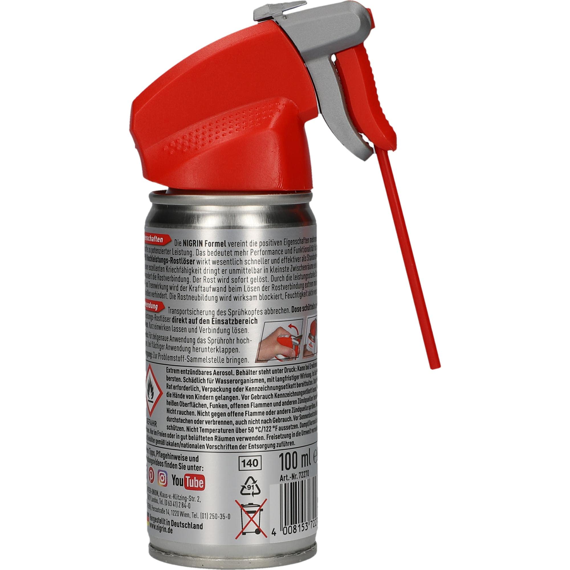 NIGRIN Hybrid Hochleistungs- Rostlöser, wasserverdrängend und korrosionshemmend, 100 ml 2