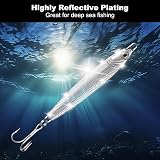 Annyswit 4 Pcs Metal Sea Lures Treble Hooks Silver Minnow Spoon 20g 30g 40g view 4
