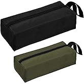 Vesaneae 2 PCS Small Canvas Tool Bags, Zippered Pouches Organizers, Multi-Purpose Waterproof Pouches for Tools Office Supplie