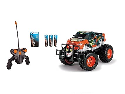Dickie Toys 201119077 - RC Dino Hunter, funkferngesteuerter Monstertruck inklusive Batterien, 19 cm