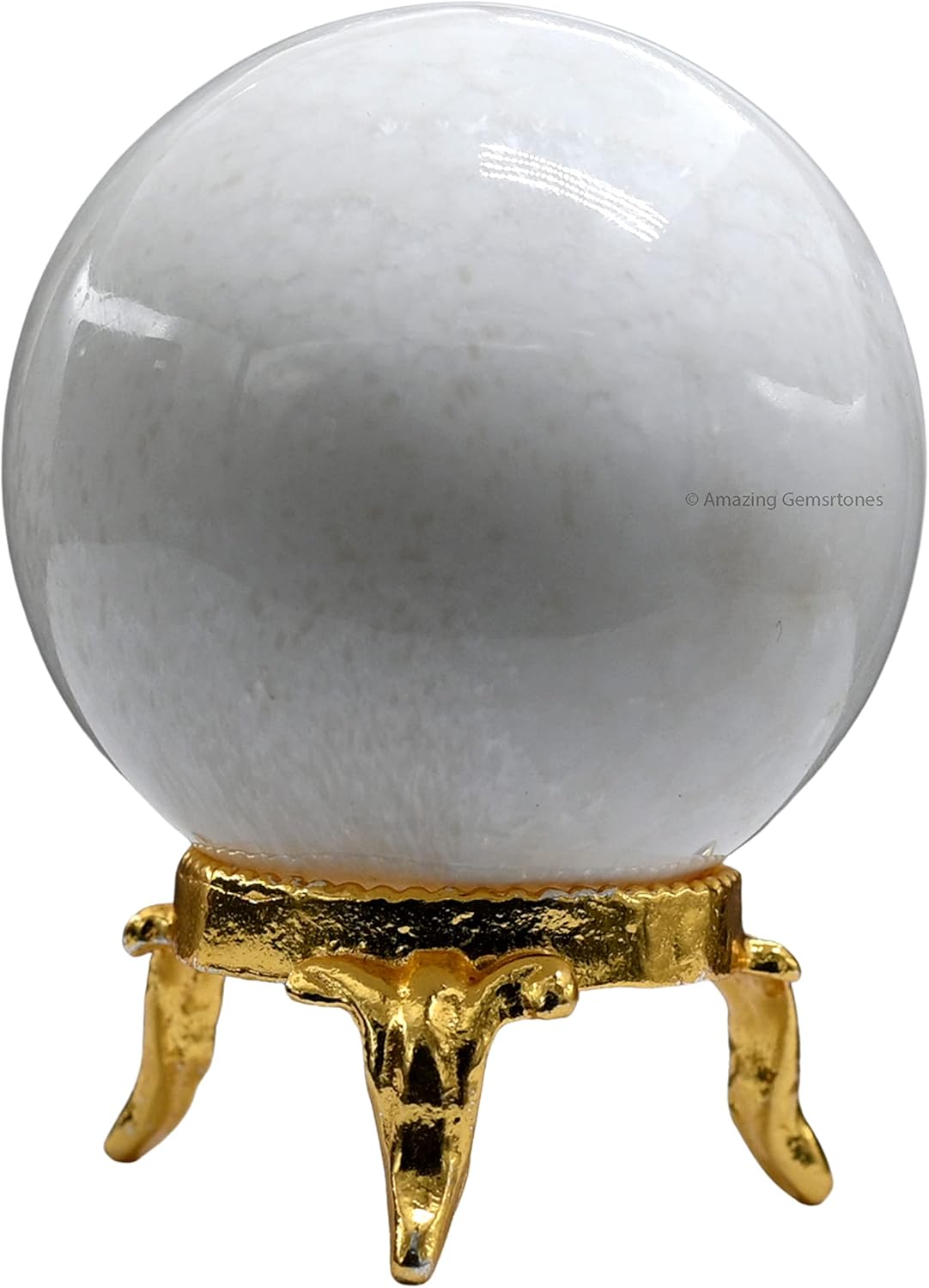 Mixed Media - Scolecite Crystal Ball with Stand - 2
