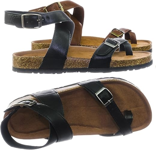 footbed sandals with ankle strap