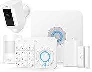Ring Spotlight Cam Battery (White) + Ring Alarm 5 Piece Kit