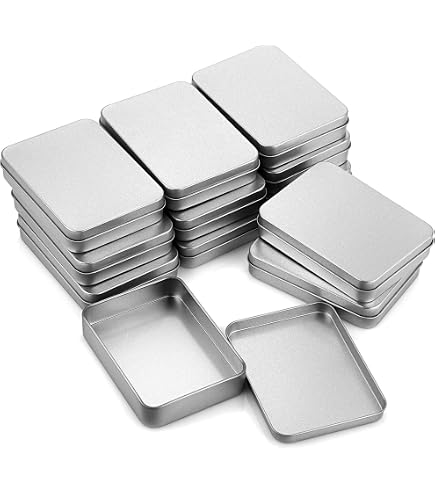 S With Lids Empty Survival Kit Tin With Clear Window Lid - 5.38x3.5x0.9 ...