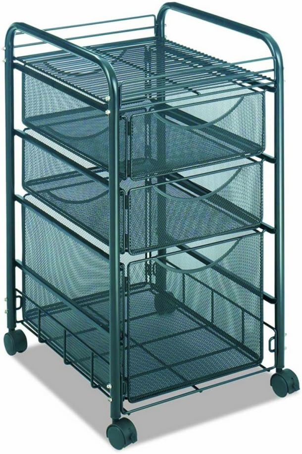 Rolling File Cart with Wheels Mesh File with 1 File Drawer