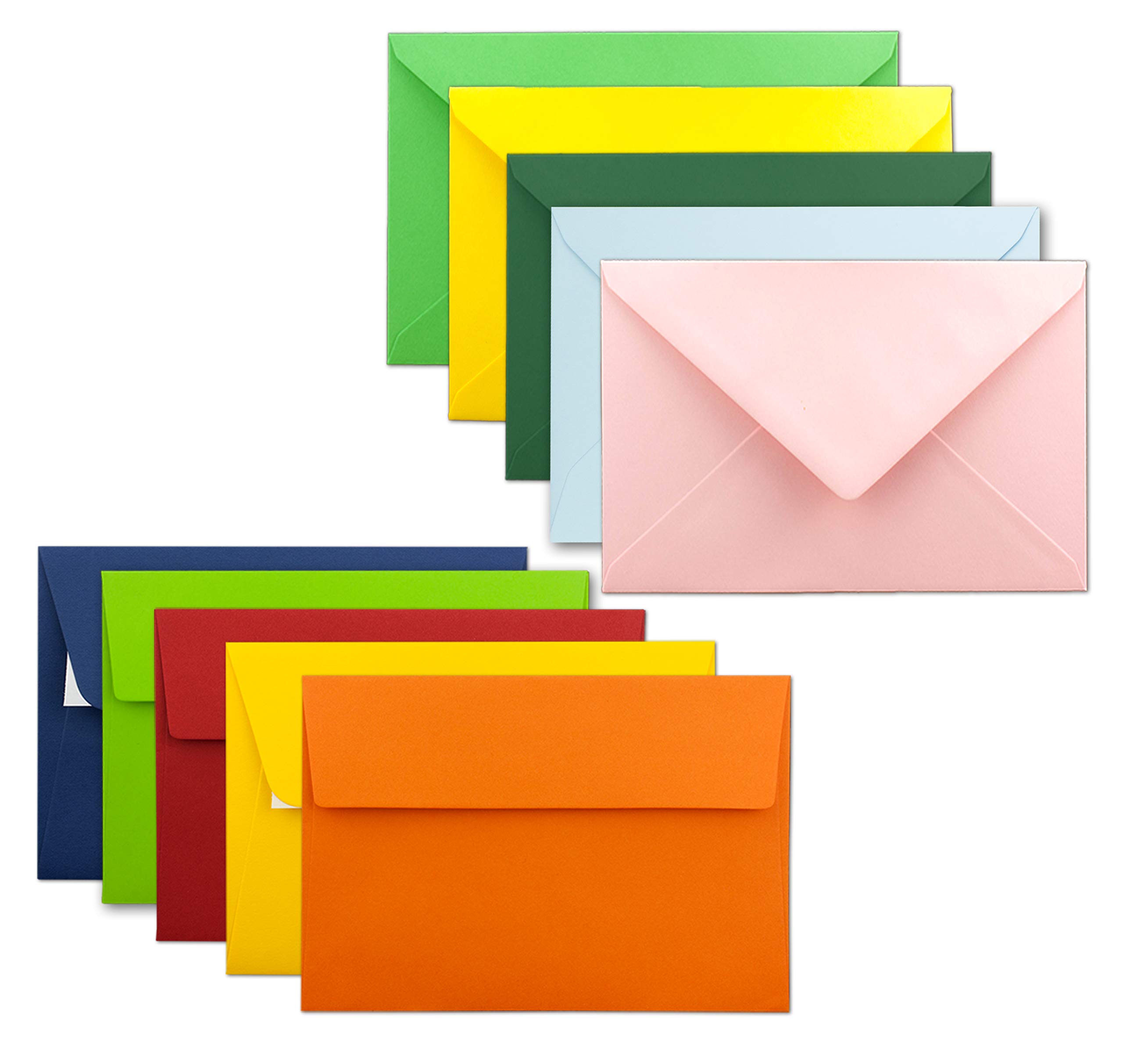 Coloured envelopes mixed/assorted formats/colour mix – various designs/brand Gustav Neuser DIN B6 Colourful