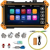 OTDR Fiber Tester, WANLUTECH 1310/1550nm 26/24dB 5.55 inches Touchscreen OTDR Tester Built-in VFL OPM LS(Light Source) Event Map OLT (Optical Loss Test) Functions RJ45 Cable Tester Network Tools