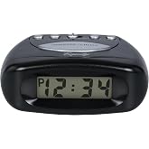 Equity 31003 LCD Snooze Alarm Clock, Black