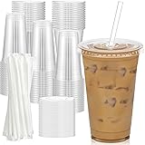 Dealusy 100 Pack - 20 oz Clear Plastic Cups with