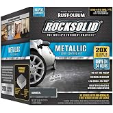 RockSolid Metallic Garage Floor Coating, Gunmetal | Metallic polycuramine finish, Resists chemicals, Drive on in 36 hours, Complete kit included
