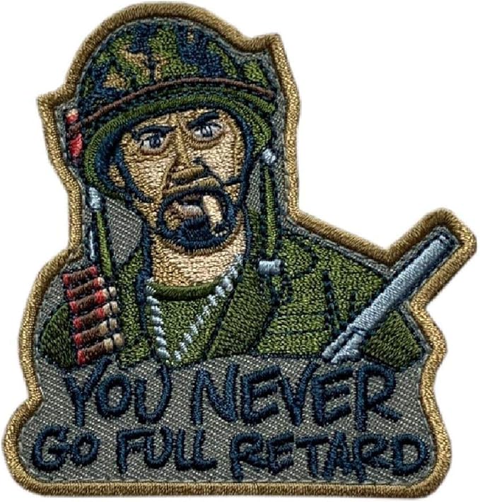 Tropic Thunder Movie Downey Jr Tactical Patch (“Velcro Brand” Fastener