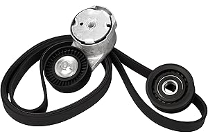 WYCKOFF 90K-39282D Serpentine Belt Drive Component Kit Compatible with Chrysler Town & Country, Dodge Grand Caravan/Journey/Avenger, Ram C/V 3.6L V6 (2011-2019), Tensioner 39282, Idler Pulley 38082, 6PK1960