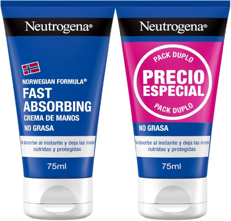Fórmula Noruega Fast Absorbing Crema Manos Secas, 75 ml, 2 uds