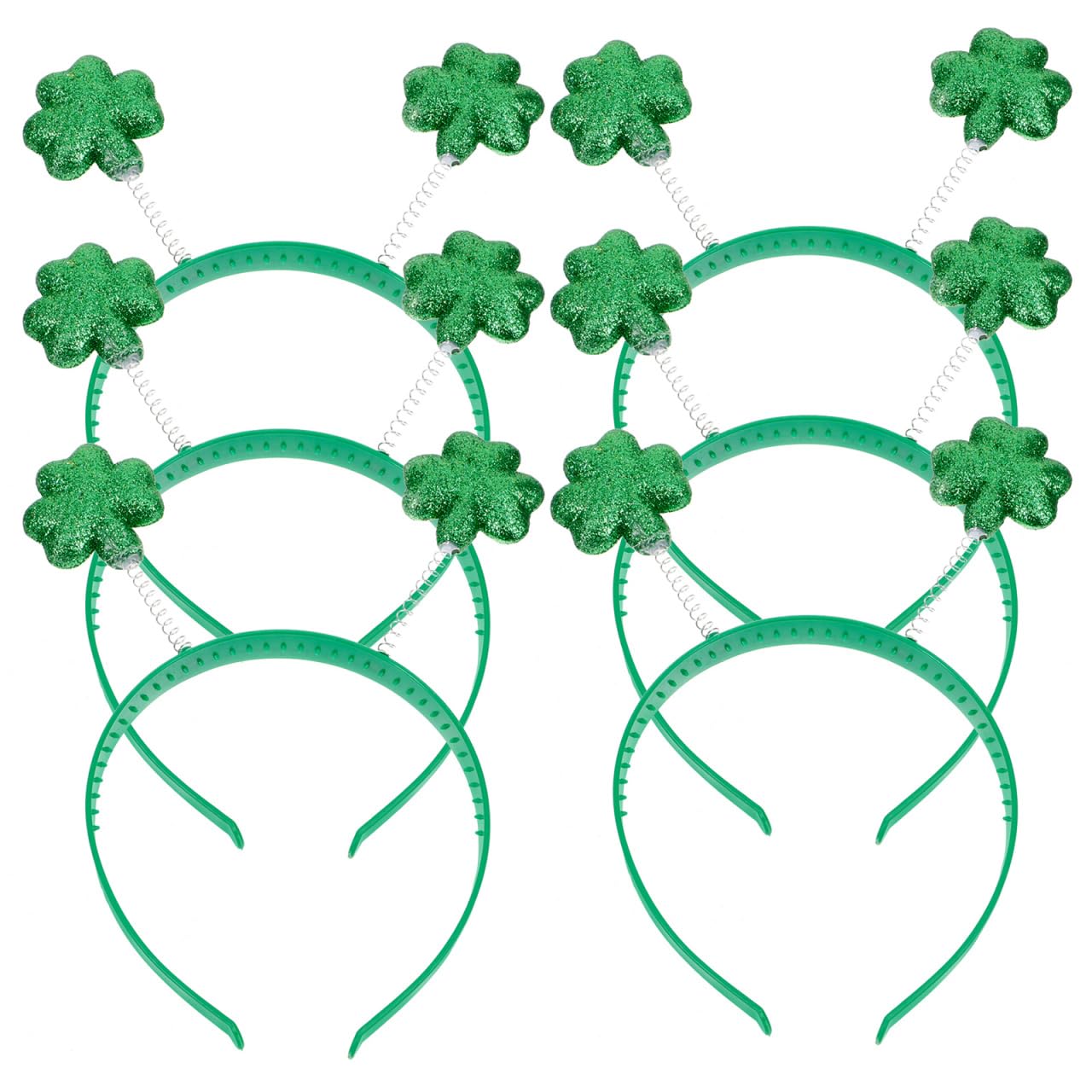 minkissy St Patricks Day Shamrock Headband Clover Hair Accessories Green Costume Headwear for Party Celebration and Irish Festive Fun