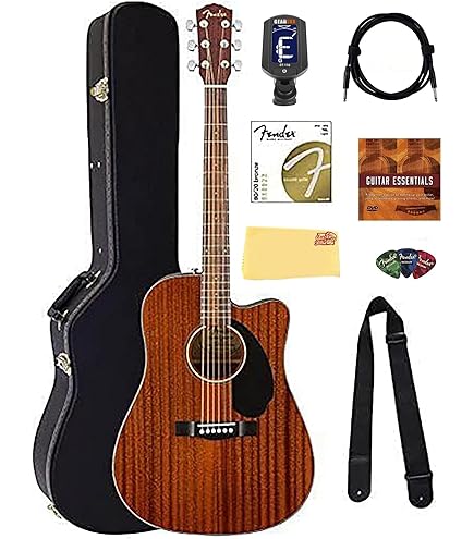 Amazon.com: Fender CD-60SCE Solid Top Dreadnought Acoustic