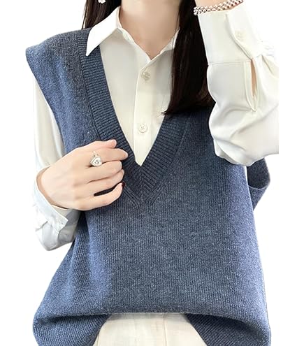 Amazon.com: Knitted Sleeveless Cardigan Sweaters for Women