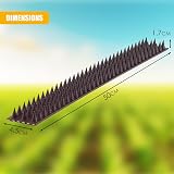 GEEZY Anti Climb Spikes 10x50cm Brown Weatherproof Plastic Fence Deterrent view 5